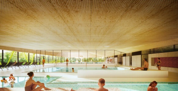 Das neue Hallenbad der VG Rhein-Selz von innen
