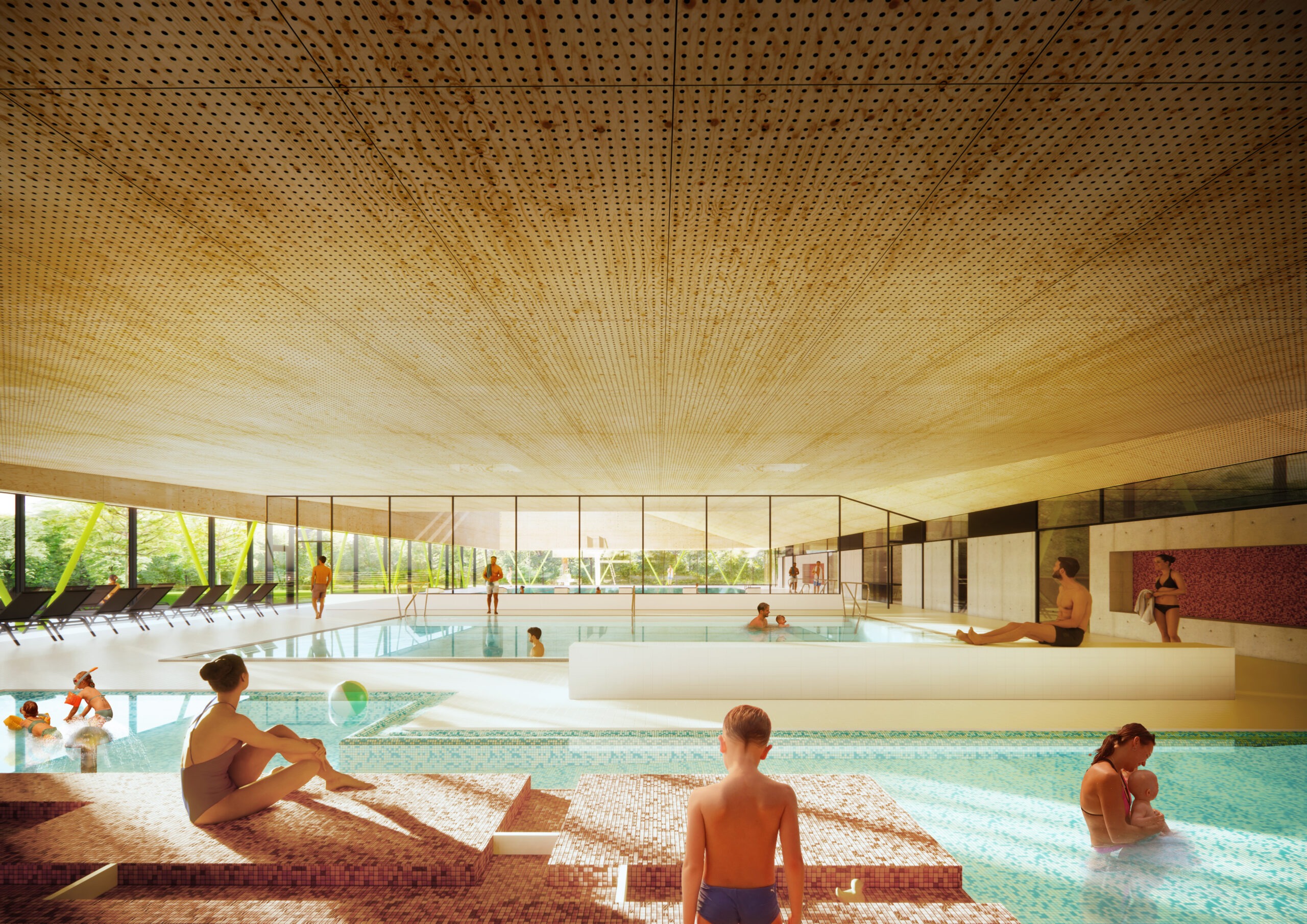 Das neue Hallenbad der VG Rhein-Selz von innen
