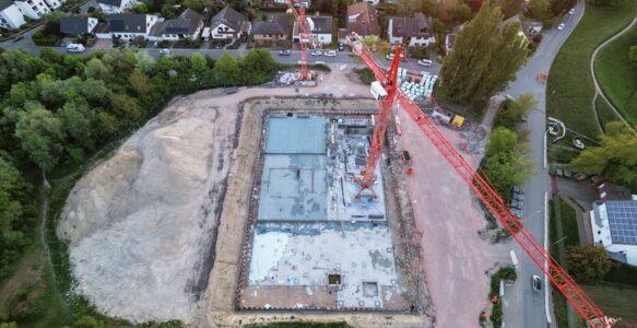 Baustellen-Update: Das Hallenbad Rhein-Selz wächst aus dem Boden!