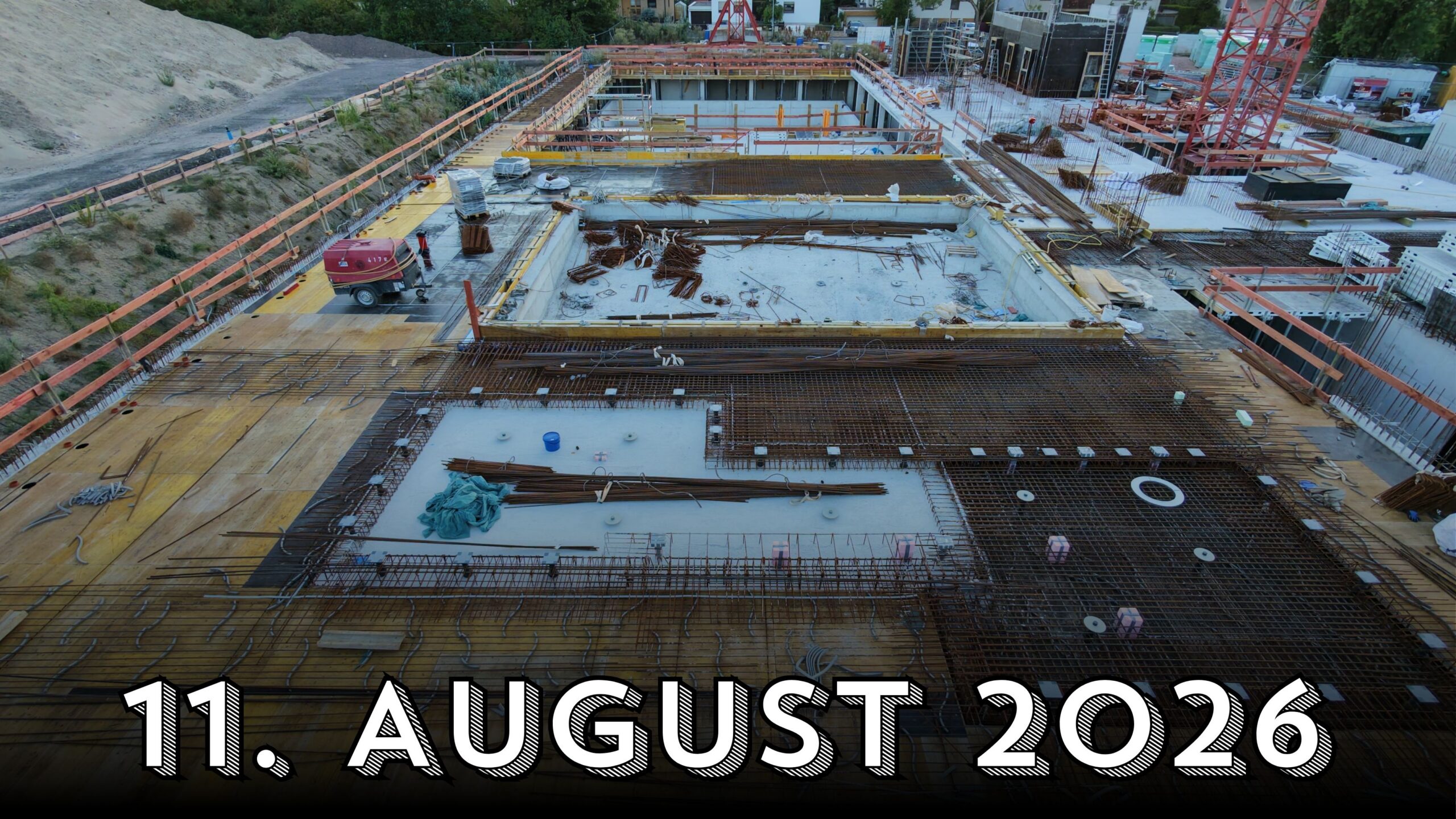 Baustellen-Update: Der Keller ist bald fertig – Die Struktur der Schwimmhalle wird sicthbar